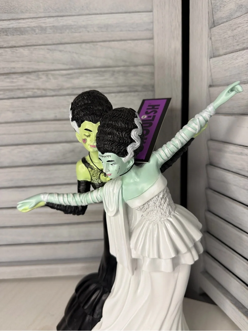 GHOULISH Dancing Brides of Frankenstein Statue Viral LGBTQ Halloween Decor NWT